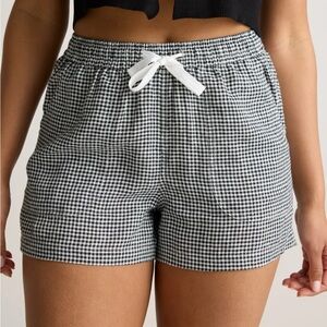 Quince Gingham European Linen Shorts